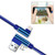 Reiko 3.3ft Nylon Braided Material 8 Pin Usb 2.0 Data Cable In Blue