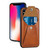 Reiko Iphone X/iphone Xs Durable Leather Protective Case With Back Pocket In Brown