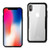 Reiko Iphone X/iphone Xs Hard Glass Tpu Case With Tempered Glass Screen Protector In Clear Black