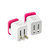 Reiko 2 Amp Dual Port Portable Travel Adapter Charger In Hot Pink