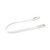 Reiko Flat Magnetic Gold Plated Micro Usb Data Cable 0.7 Foot In White