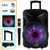 beFree Sound 12 Inch 2500 Watt Bluetooth Rechargeable Portable Party PA Speaker with Illuminating Lights