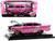 1957 Chevrolet 150 Sedan Medium Pink Pearl with Black Hood and Graphics Limited Edition to 7000 pieces Worldwide 1/24 Diecast Model Car by M2 Machines