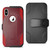 REIKO iPhone X/iPhone XS 3-IN-1 HYBRID HEAVY DUTY HOLSTER COMBO CASE IN BURGUNDY