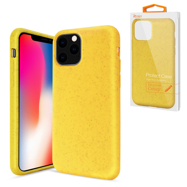 Reiko Apple Iphone 11 Pro Wheat Bran Material Silicone Phone Case In Yellow