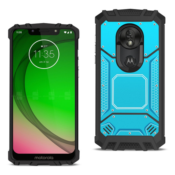 Motorola Moto G7 Play metallic Front Cover Case In blue