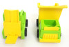 Vintage 1980's Fisher Price Little People Green Yellow Dump Truck & Forklift