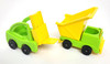 Vintage 1980's Fisher Price Little People Green Yellow Dump Truck & Forklift