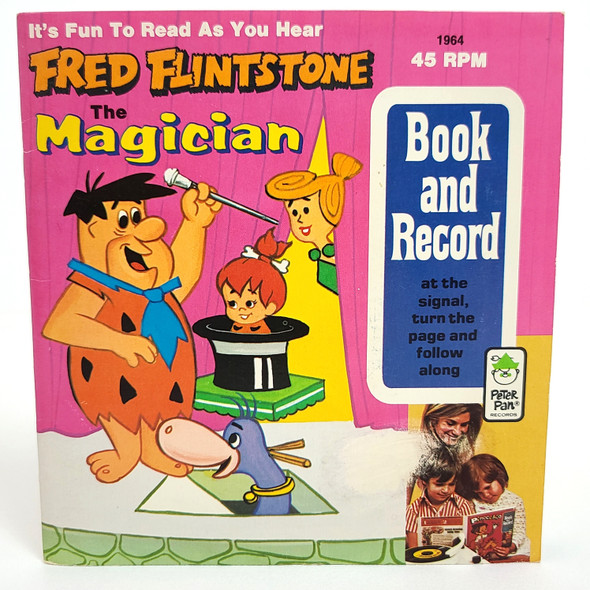 Vintage Fred Flintstone The Magician - Peter Pan Book & Record (1964)