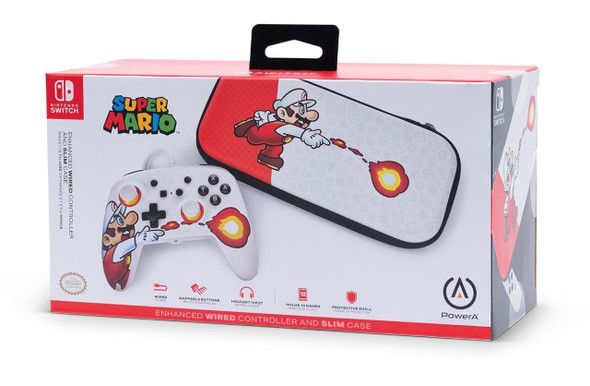 Power A Super Mario Nintendo Switch Slim Case & Wired Controller