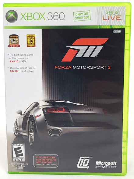 Forza Motorsport 3 (Xbox 360, 2009) Complete in box - Tested