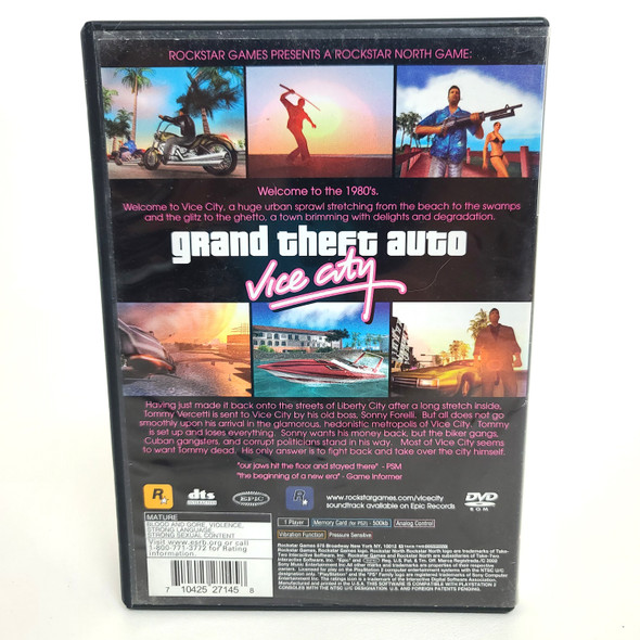 Grand Theft Auto Vice City (PlayStation 2, 2002) With Manual - Tested