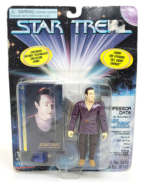 Star Trek Next Generation Professor Data 4.5" Action Figure w/ Collector Card