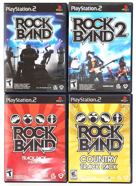 Rock Band Bundle: 1 & 2 , Country, Track Pack Volume 2  (PlayStation 2) - Tested