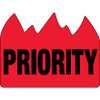 1 1/2 x 2" - "Priority" (Bill of Lading) Flame Labels (Roll of 500)