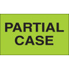 3 x 5" - "Partial Case" (Fluorescent Green) Labels (Roll of 500)