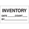 3 x 5" - "Inventory - Date - Count - By" Labels (Roll of 500)