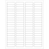 1 3/4 x 1/2" White Rectangle Laser Labels (10 Sheet Pack)