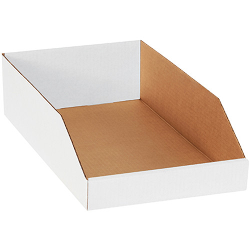 10 x 18 x 4 1/2" White Bin Boxes (Bundle of 25)