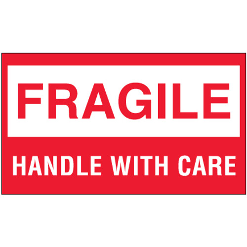 3 x 5" - "Fragile - Handle With Care" Labels (Roll of 500) 3 x 5" - "Fragile - Handle With Care" Labels (Roll of 500)