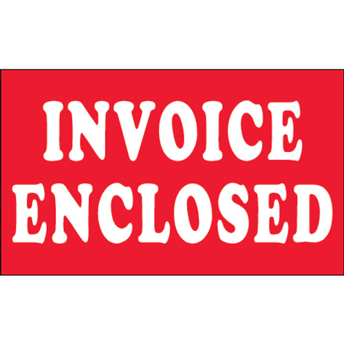 3 x 5" - "Invoice Enclosed" Labels (Roll of 500)