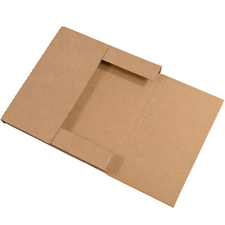 12 1/2 x 12 1/2 x 1" Kraft Easy-Fold Mailers (Bundle of 50)