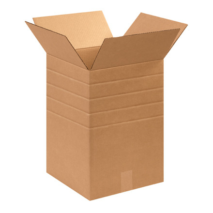 12 x 12 x 18" Multi-Depth Corrugated Boxes (Bundle of 25)
