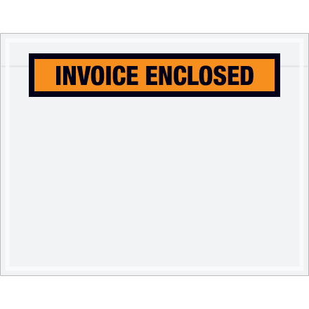 7 x 5 1/2" Orange "Invoice Enclosed" Envelopes (Case of 1000)