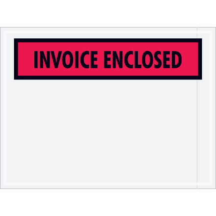 4 1/2 x 6" Red "Invoice Enclosed" Envelopes (Case of 1000)