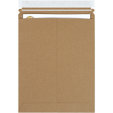 9 3/4 x 12 1/4" Kraft Self-Seal Stayflats Plus Mailers (Case of 100)