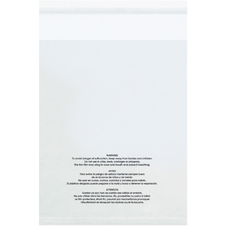 10 x 15" - 1.5 Mil  Resealable Suffocation Warning Poly Bags w/Vent Holes (Case of 100)