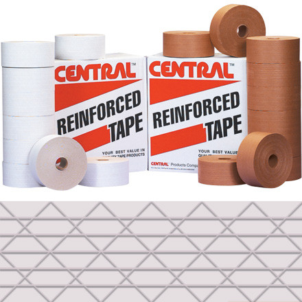 72mm x 375' White Central 240 Reinforced Tape (Case of 8)