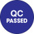 1" Circle - "QC Passed" Blue Labels (Roll of 500)
