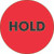 2" Circle - "Hold" Fluorescent Red Labels (Roll of 500)