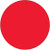 1 1/2" Circles - Fluorescent Red Removable Labels (Roll of 500)