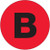 2" Circle - "B" (Fluorescent Red) Letter Labels (Roll of 500)