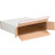 11.13"L x 2"W x 8.75"H White Corrugated Box, 25-Pk