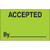 1 1/4 x 2" - "Accepted By" (Fluorescent Green) Labels (Roll of 500)