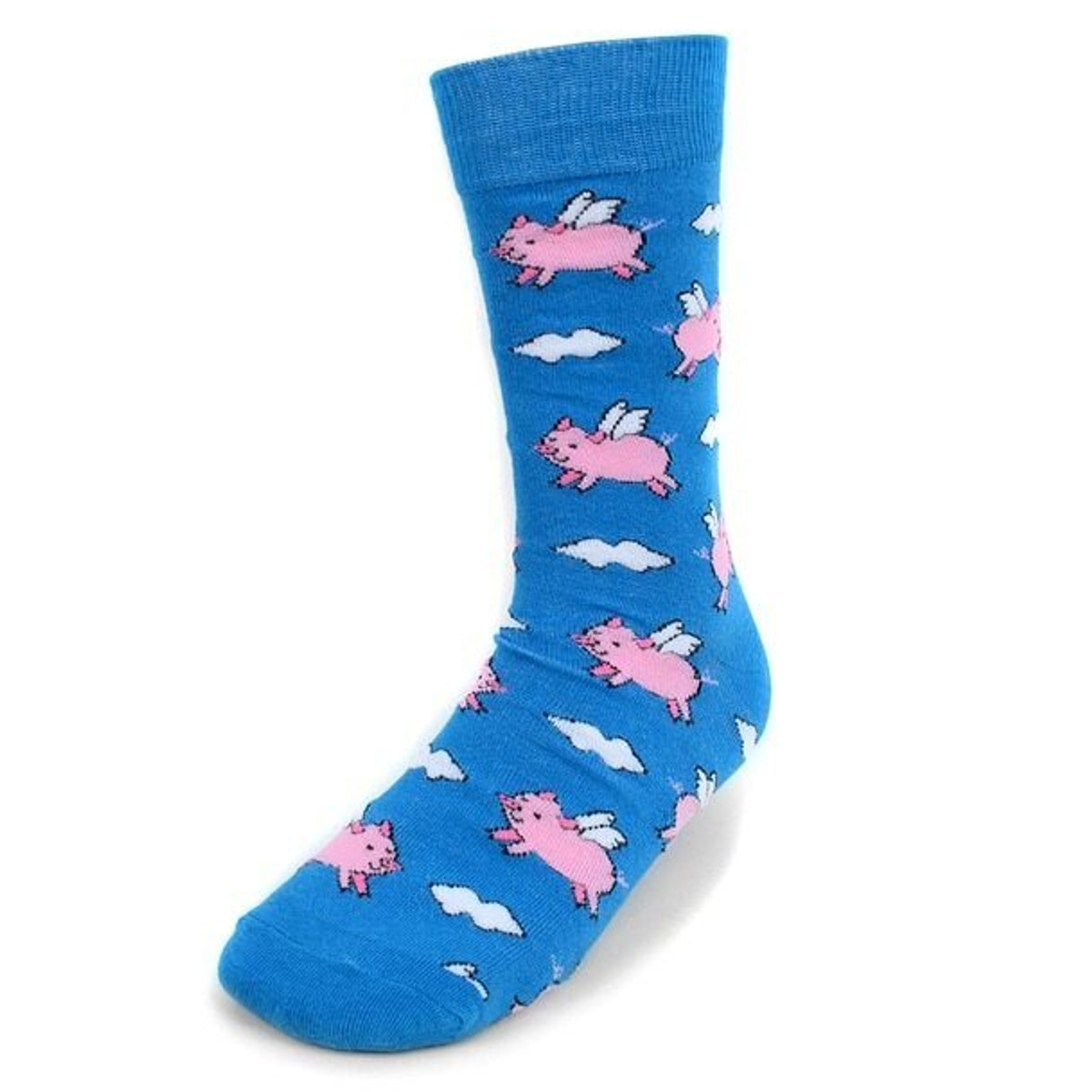 Men's Flying Pigs Novelty Socks - Blue