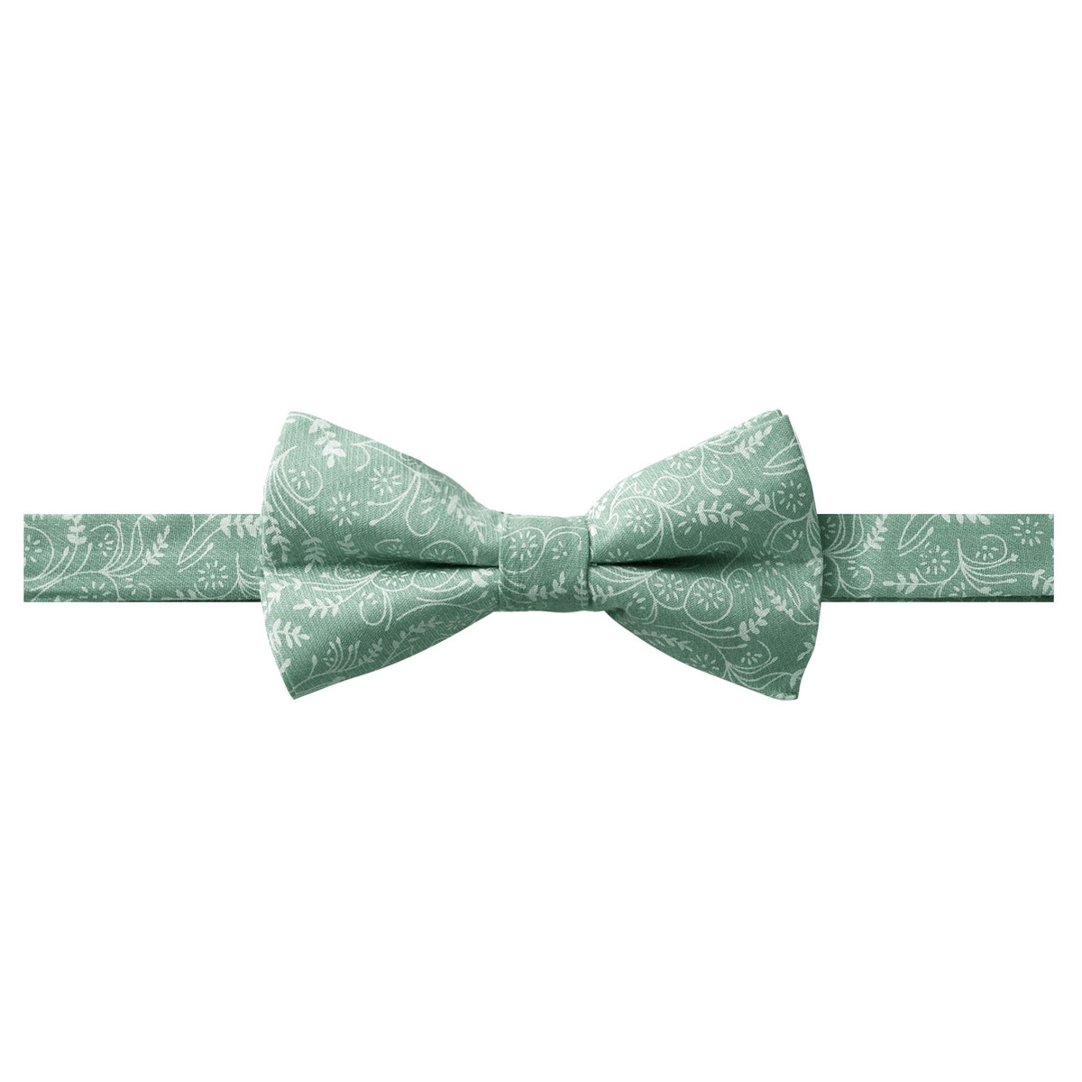 Dusty Sage Floral Cotton Bow Tie