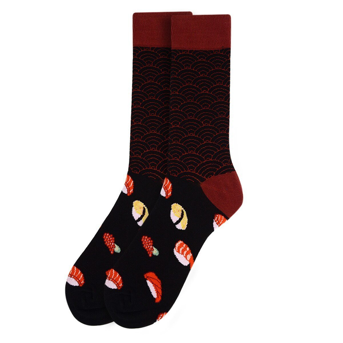 Men's Sushi Crew Novelty Socks - Black