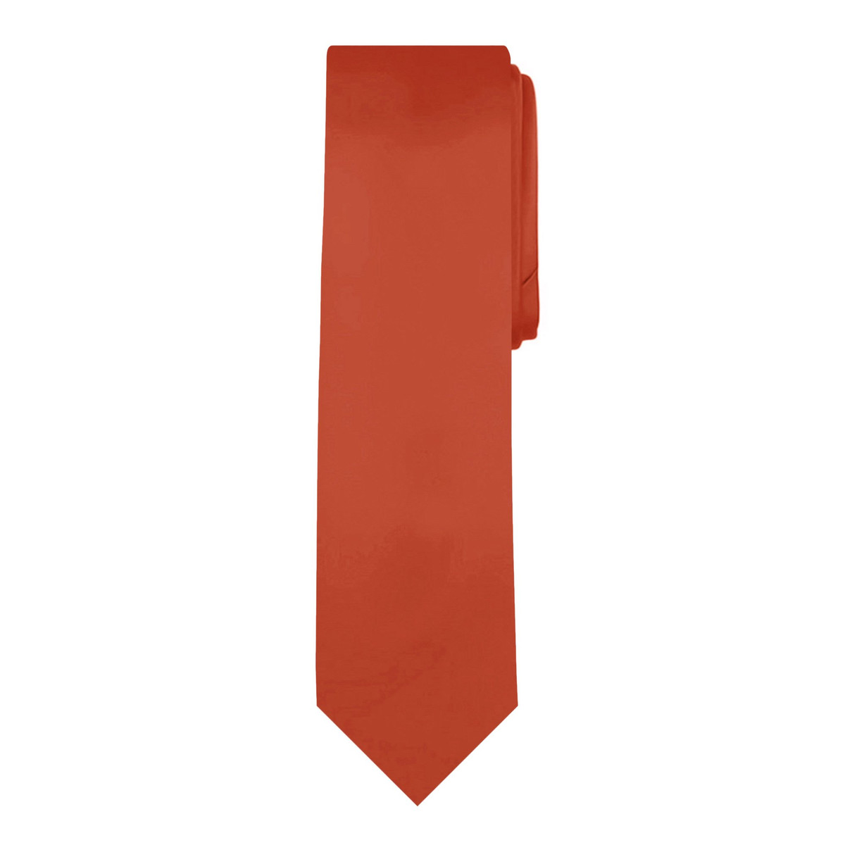 Solid Slim Tie - Rust