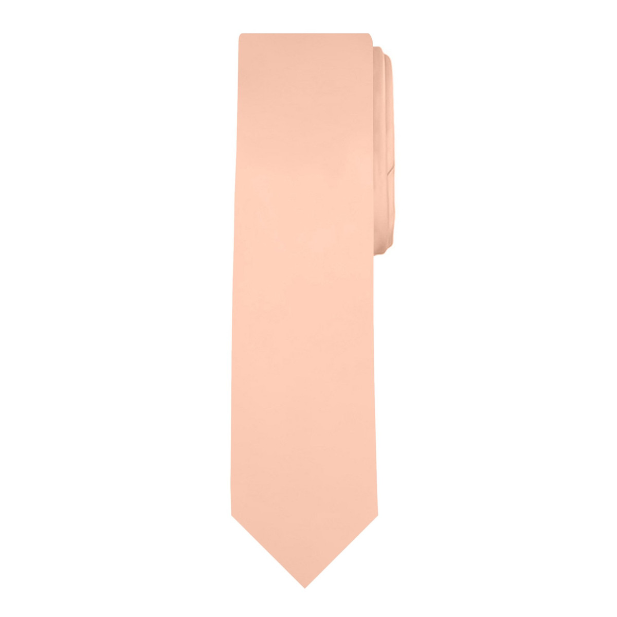 Solid Slim Tie - Peach