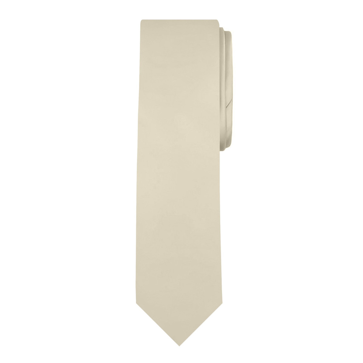Men's Champagne Slim Solid Color Necktie