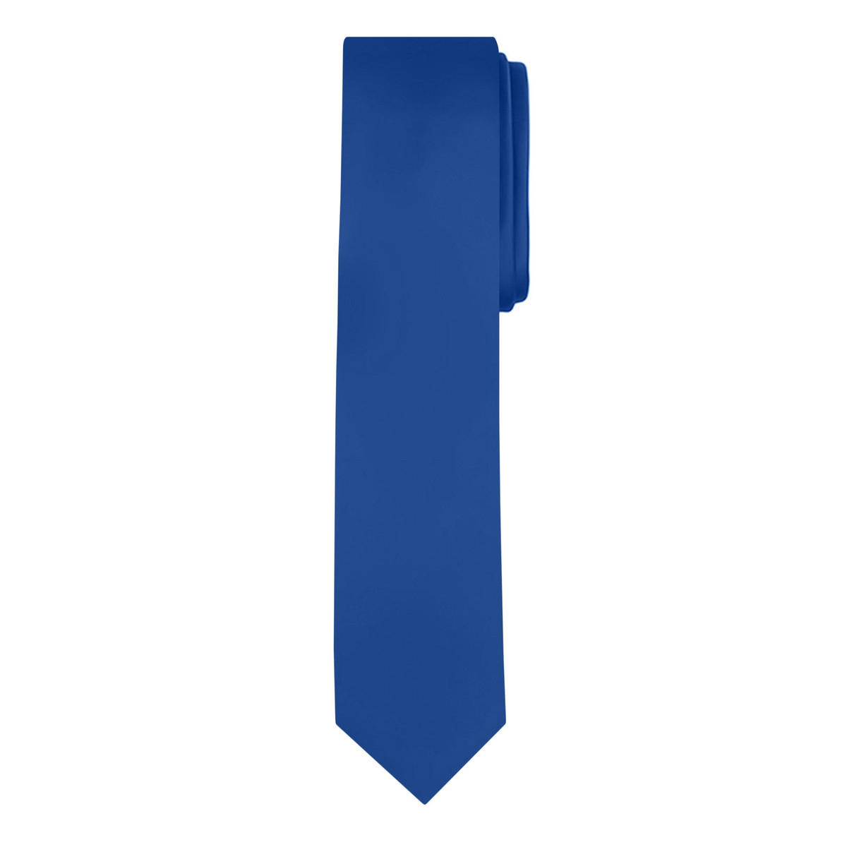 Men's Royal Blue Skinny Solid Color Necktie