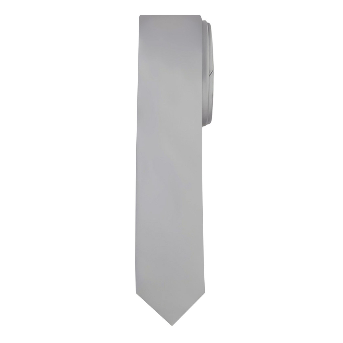 Solid Skinny Tie - Silver