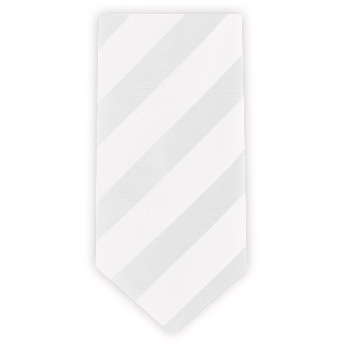 Boys' Prep Solid Color Tonal Stripe Neck Tie - White