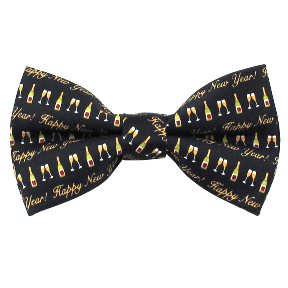 New Year Clip-On Bow Tie