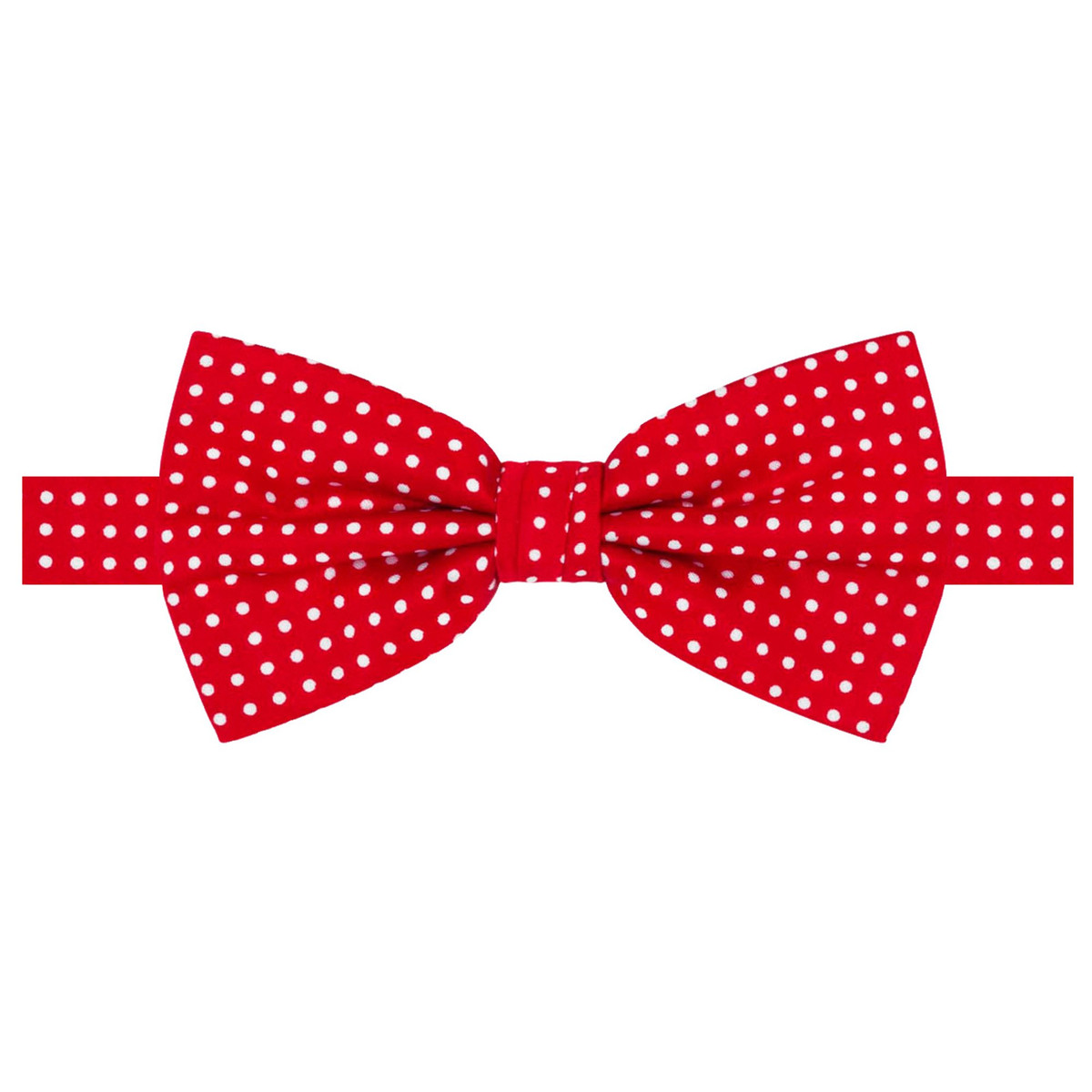 Polka Dot Print Men's Polka Dotted Pretied Bowtie - Red