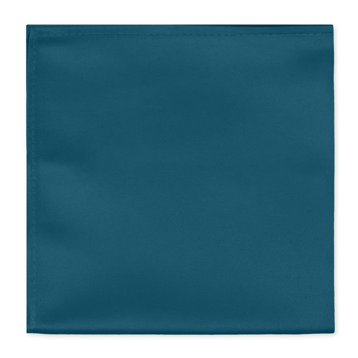 Men's Pocket Square Solid Color Handkerchief - Pacific Blue
